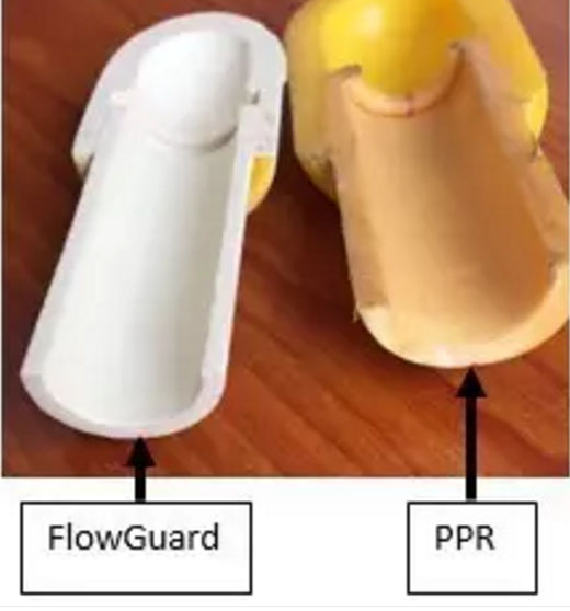 为什么FlowGuard cpvc管道比PPR管道通径大？
